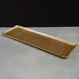 Gold Hammered Rectangle Tray