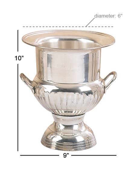 Traditional Silver Metal Ice Bucket