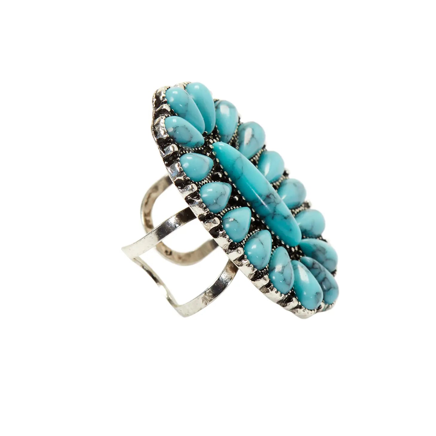 Navajo Flower Turquoise Ring