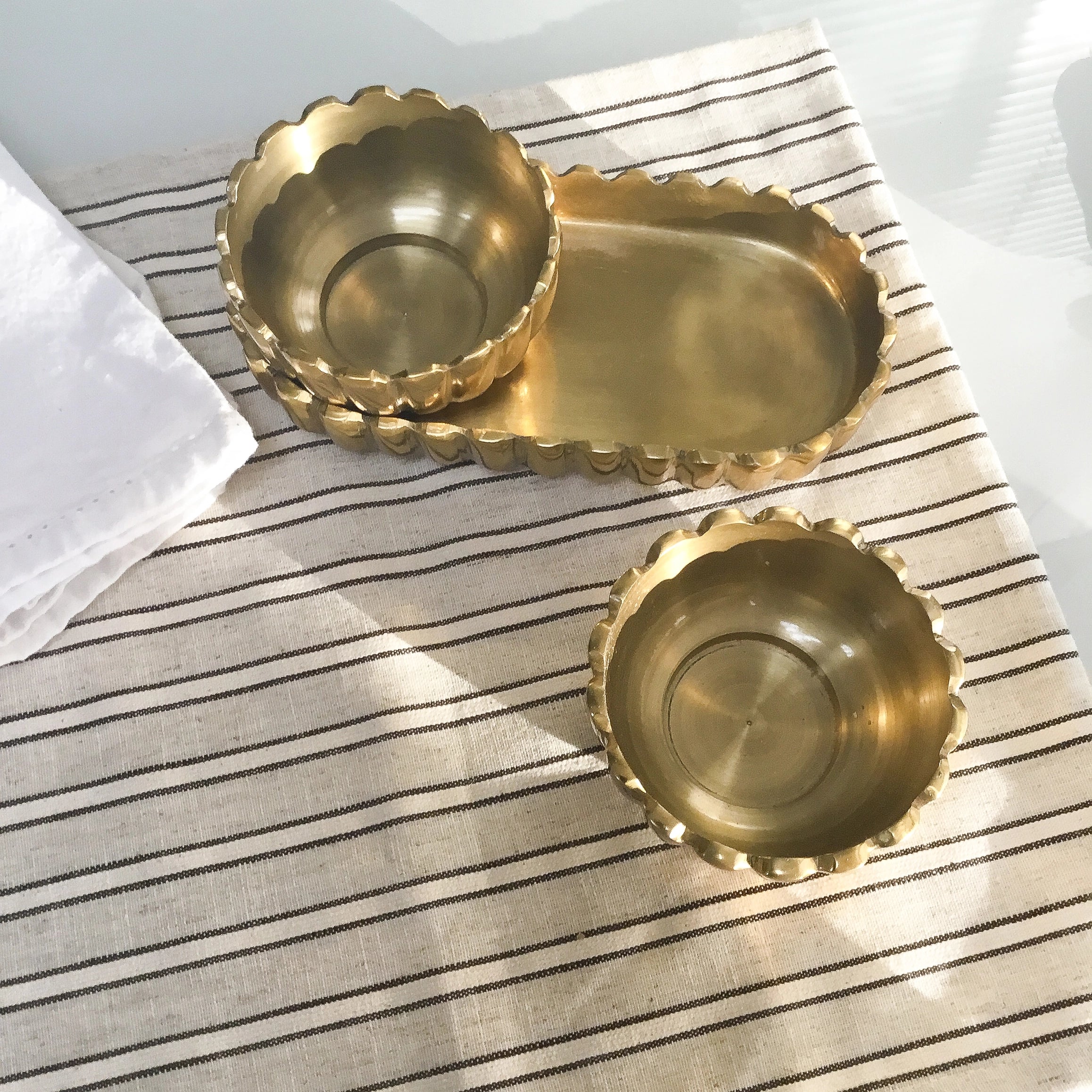 Opulent Gold Aluminum Serveware | 2 Options