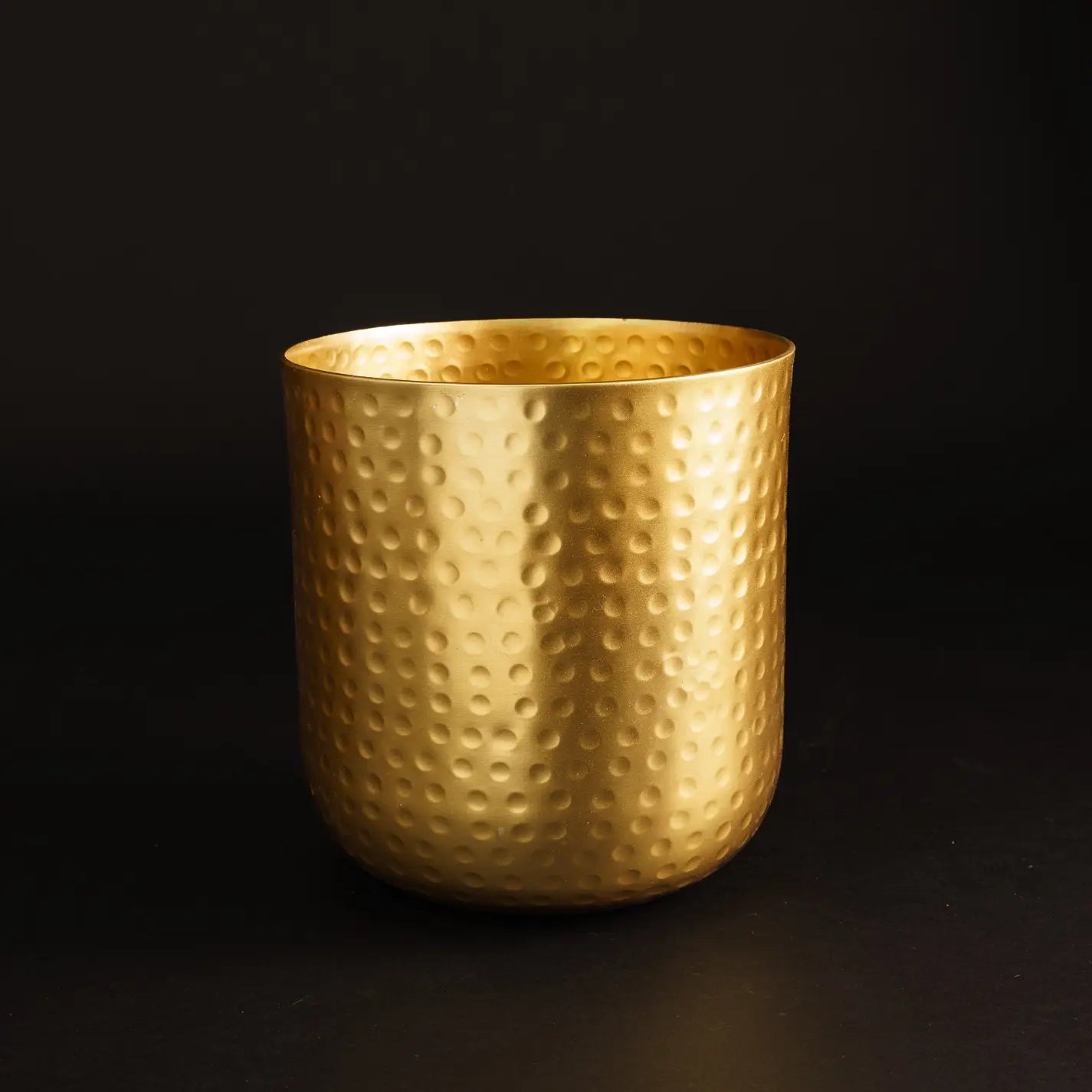 Gold Hammered Planter