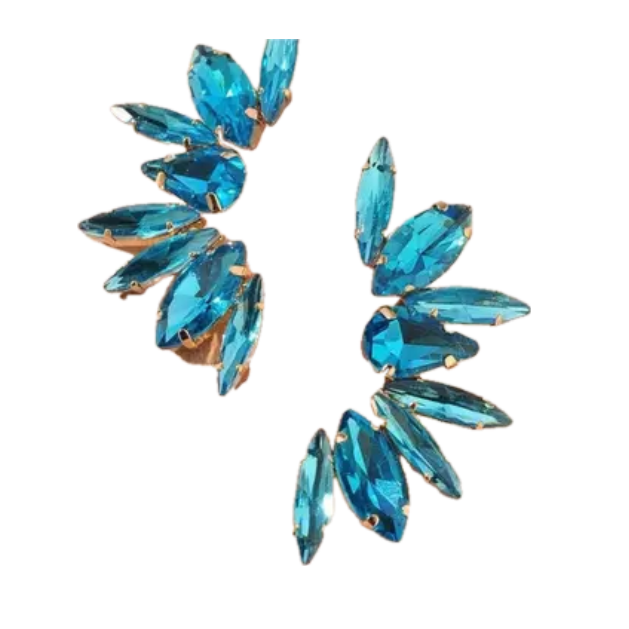 Crystal Wing Earrings | Turquoise