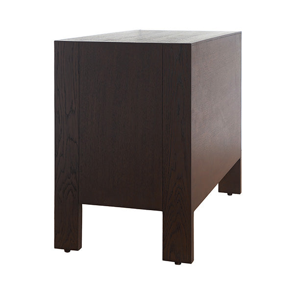 Alaric 2 Drawer Side Table | Espresso