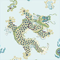 Dragon Dance Thibaut Wallpaper - Double Roll