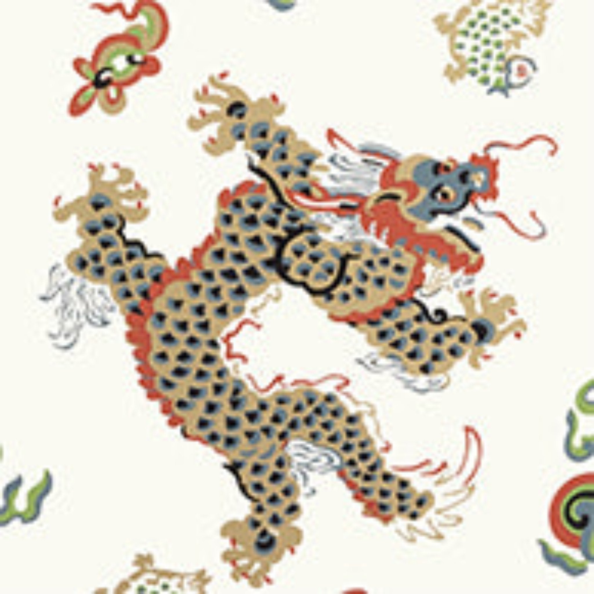 Dragon Dance Thibaut Wallpaper - Double Roll