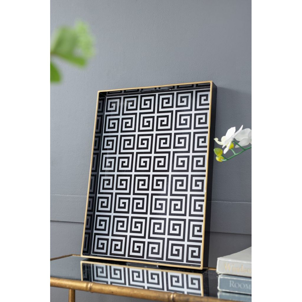 Black & White Rectangle Decorative Tray (2 Design & Size Options)