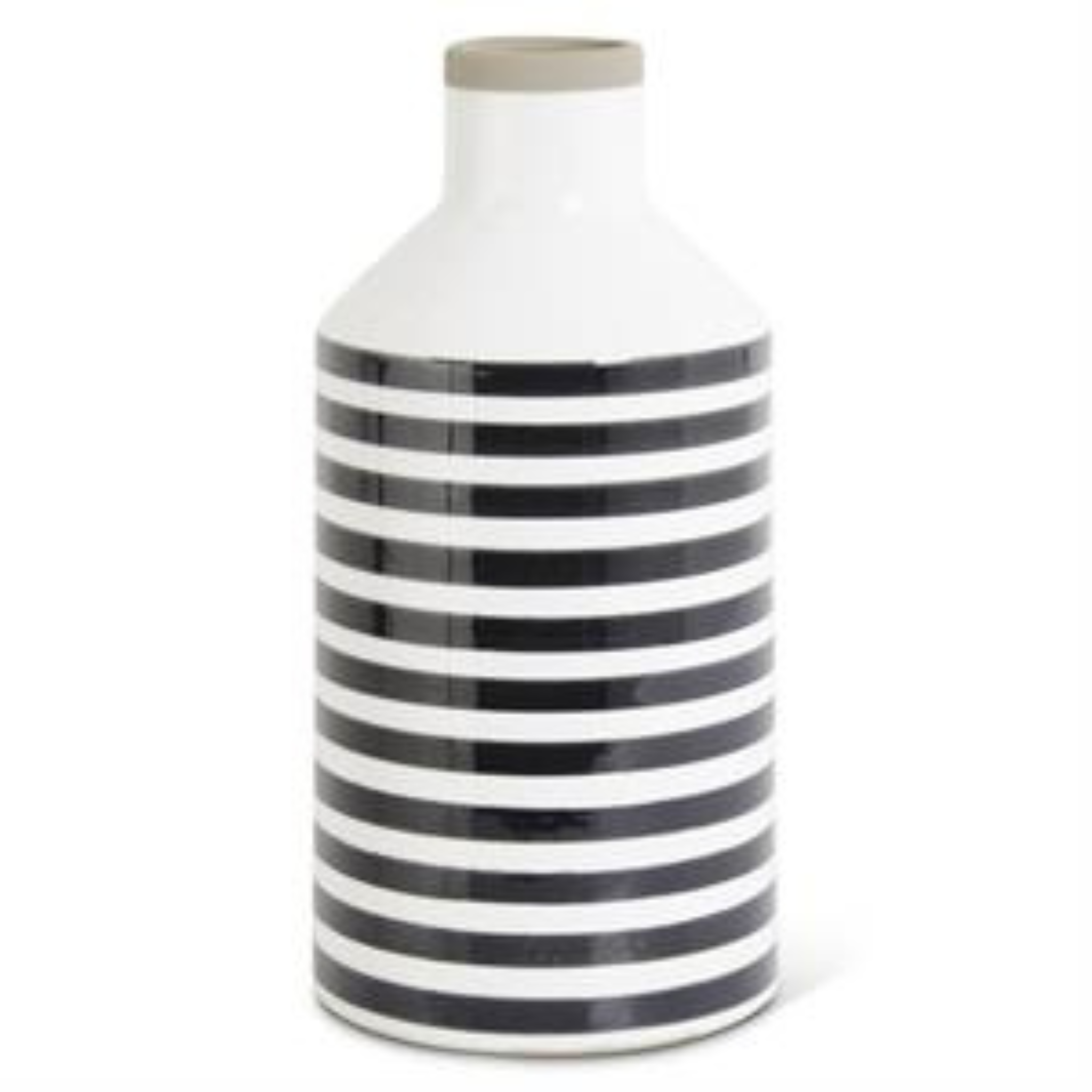 Black & White Striped Vase