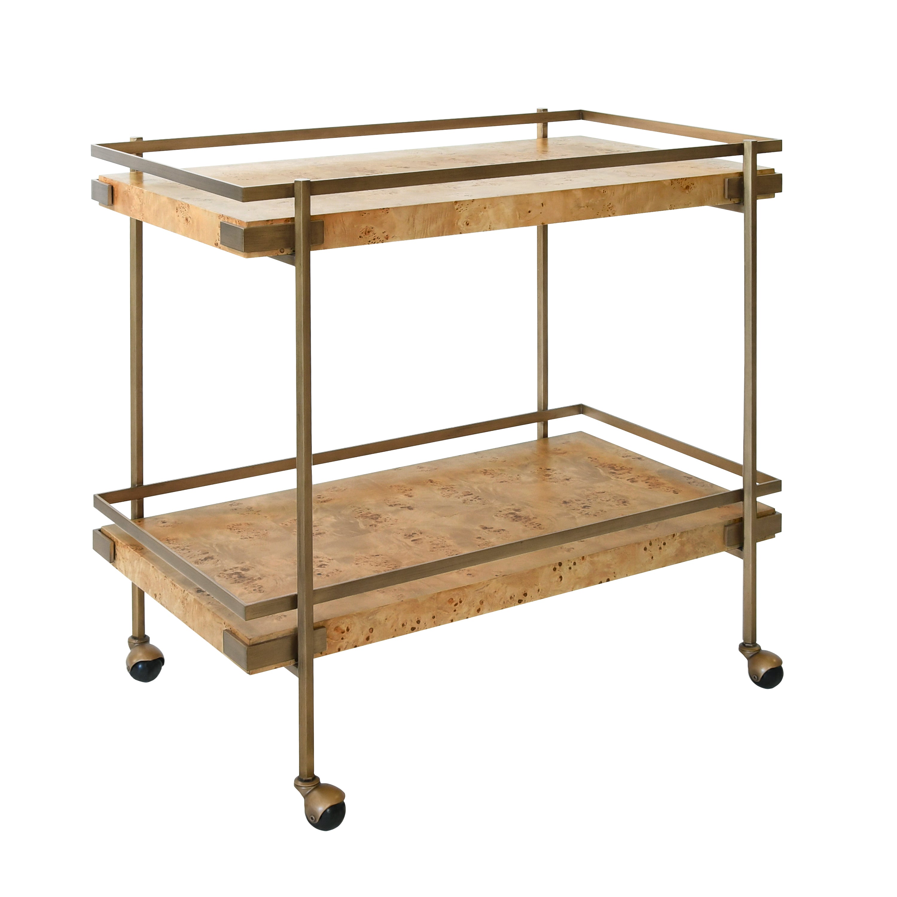 Carter Bar Cart | Matte Burlwood