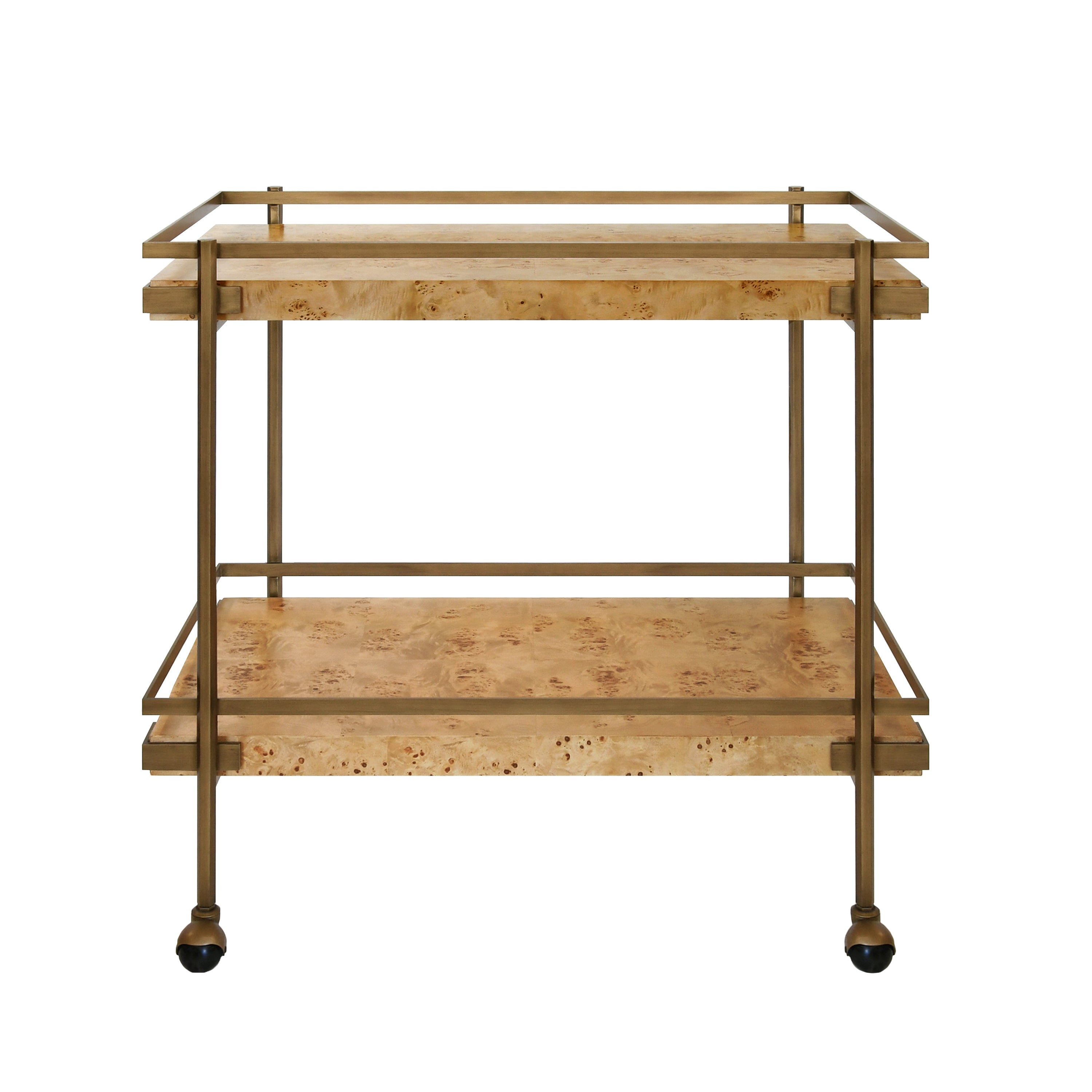 Carter Bar Cart | Matte Burlwood