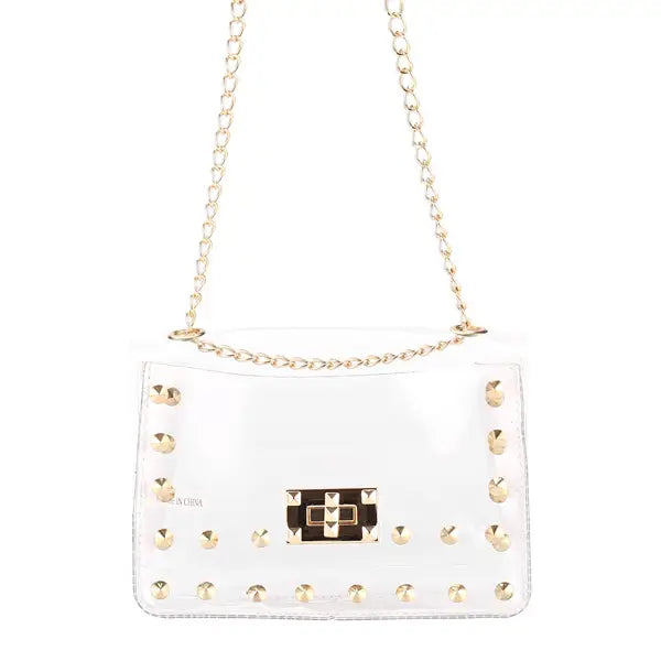 Clear Shoulder Handbag with Chain Strap