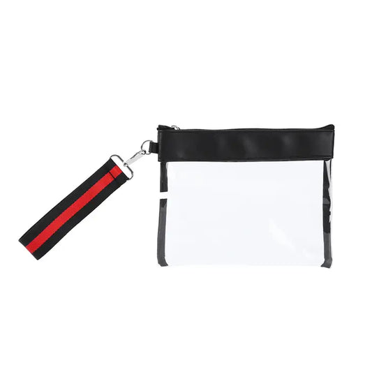 Black & Red Wristlet Cosmetic Bag