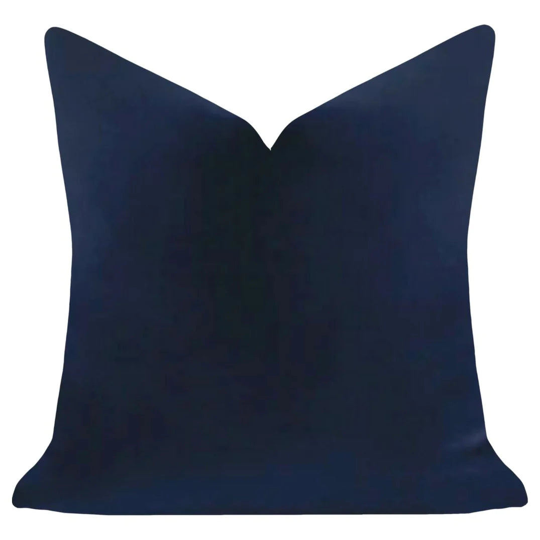 Cobalt Blue Velvet Accent Pillow