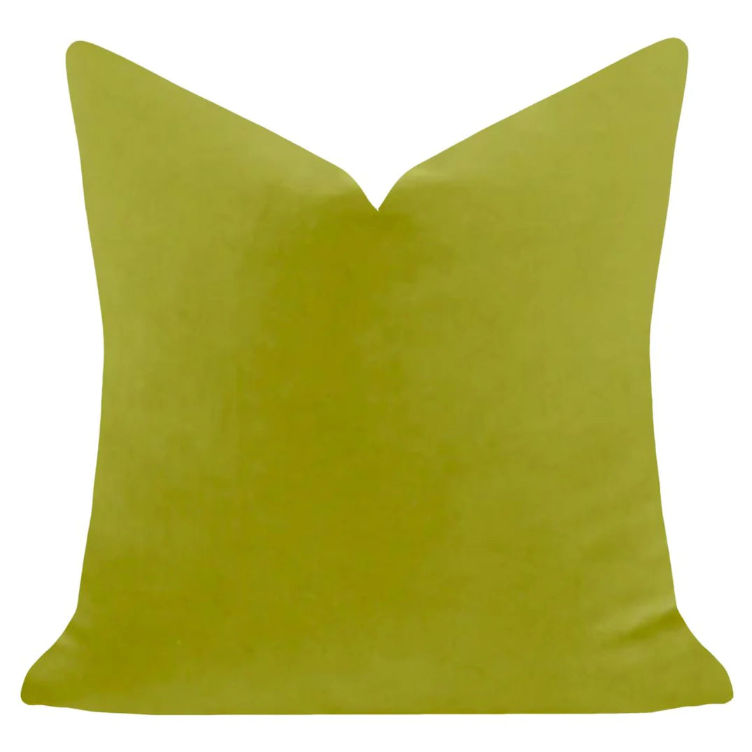 Green Velvet Accent Pillow