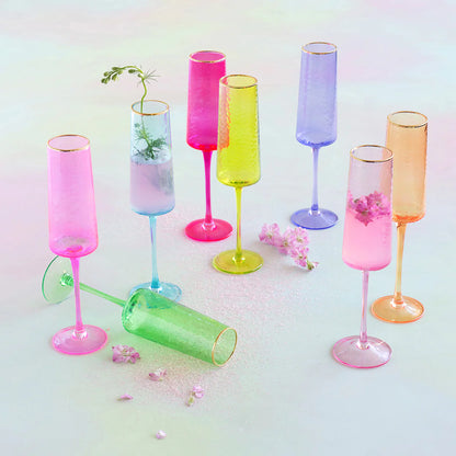 Rainbow Champagne Flute