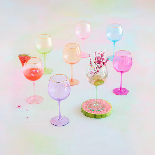 Rainbow Wine Glass