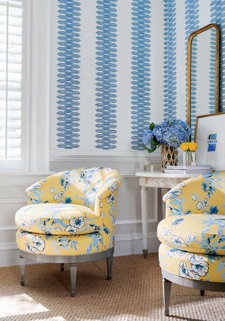 Nola Stripe Thibaut Wallpaper - Double Roll