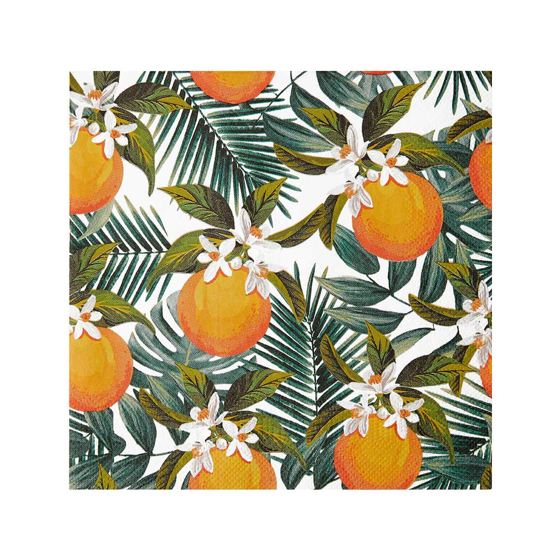 Tropical Palm Oranges Paper Napkins | 20 Pack