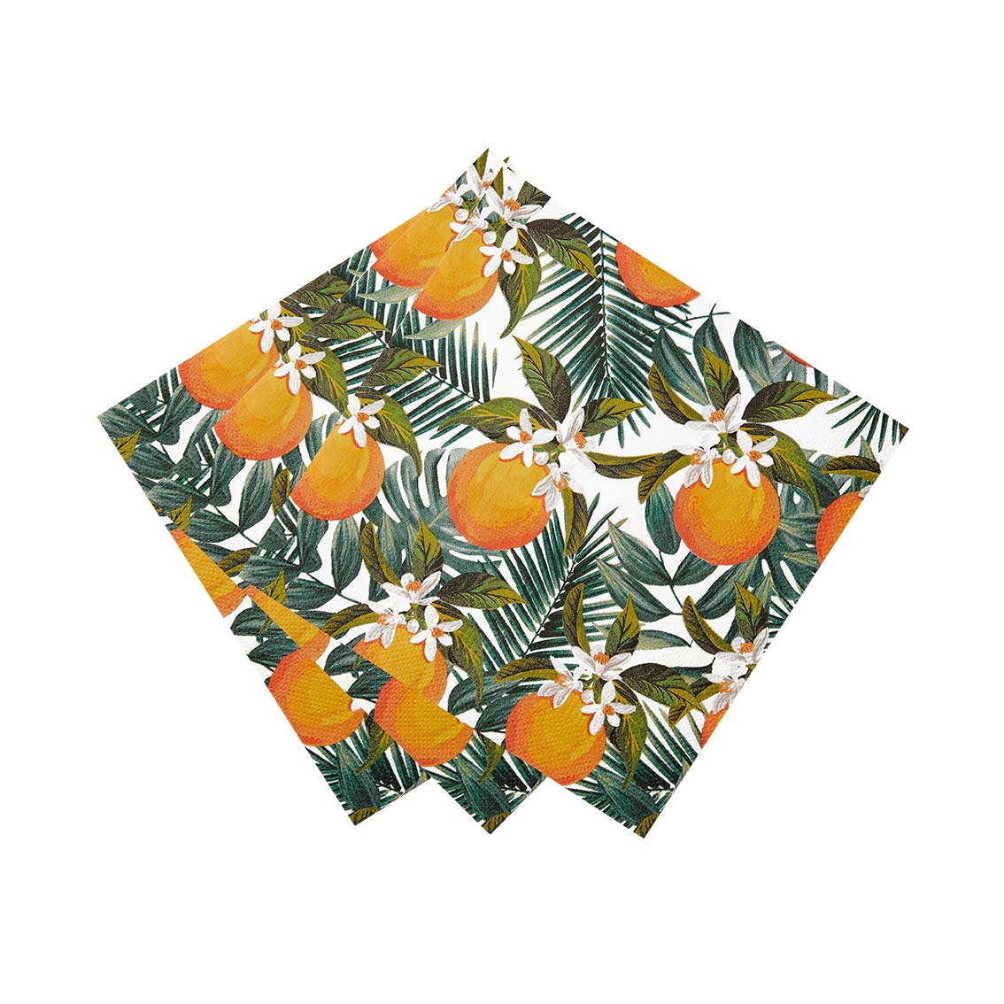 Tropical Palm Oranges Paper Napkins | 20 Pack