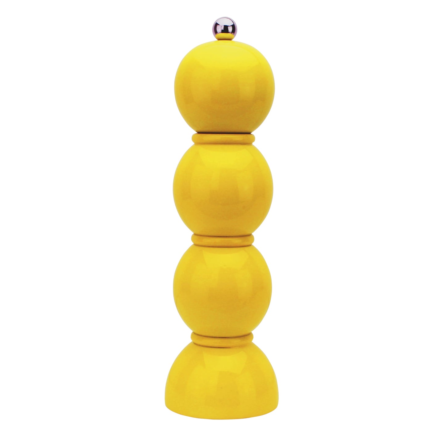 Lacquer Bobbin Salt Or Pepper Grinder | Yellow