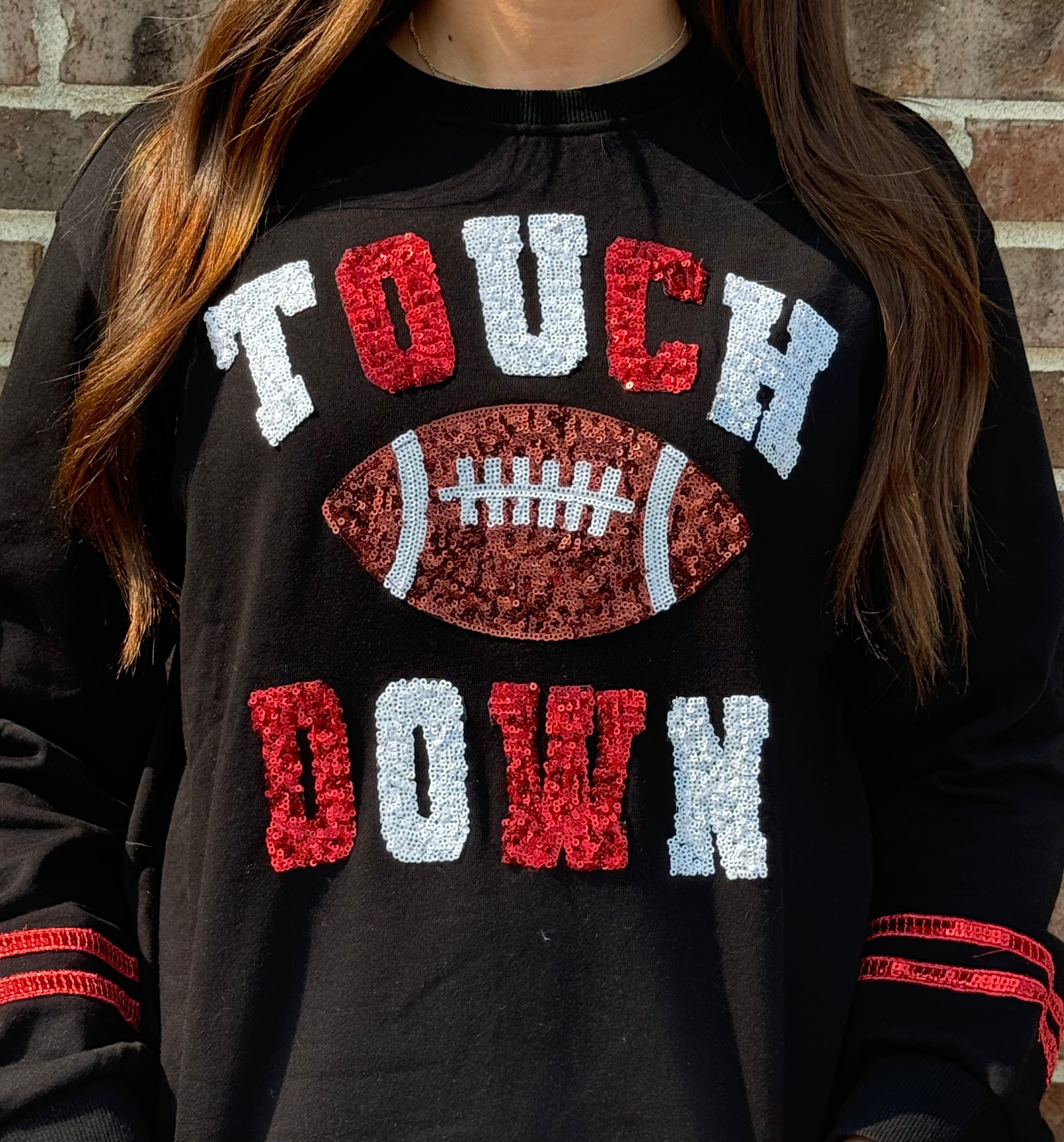 Game Day Touch Down Sequin Sweatshirt