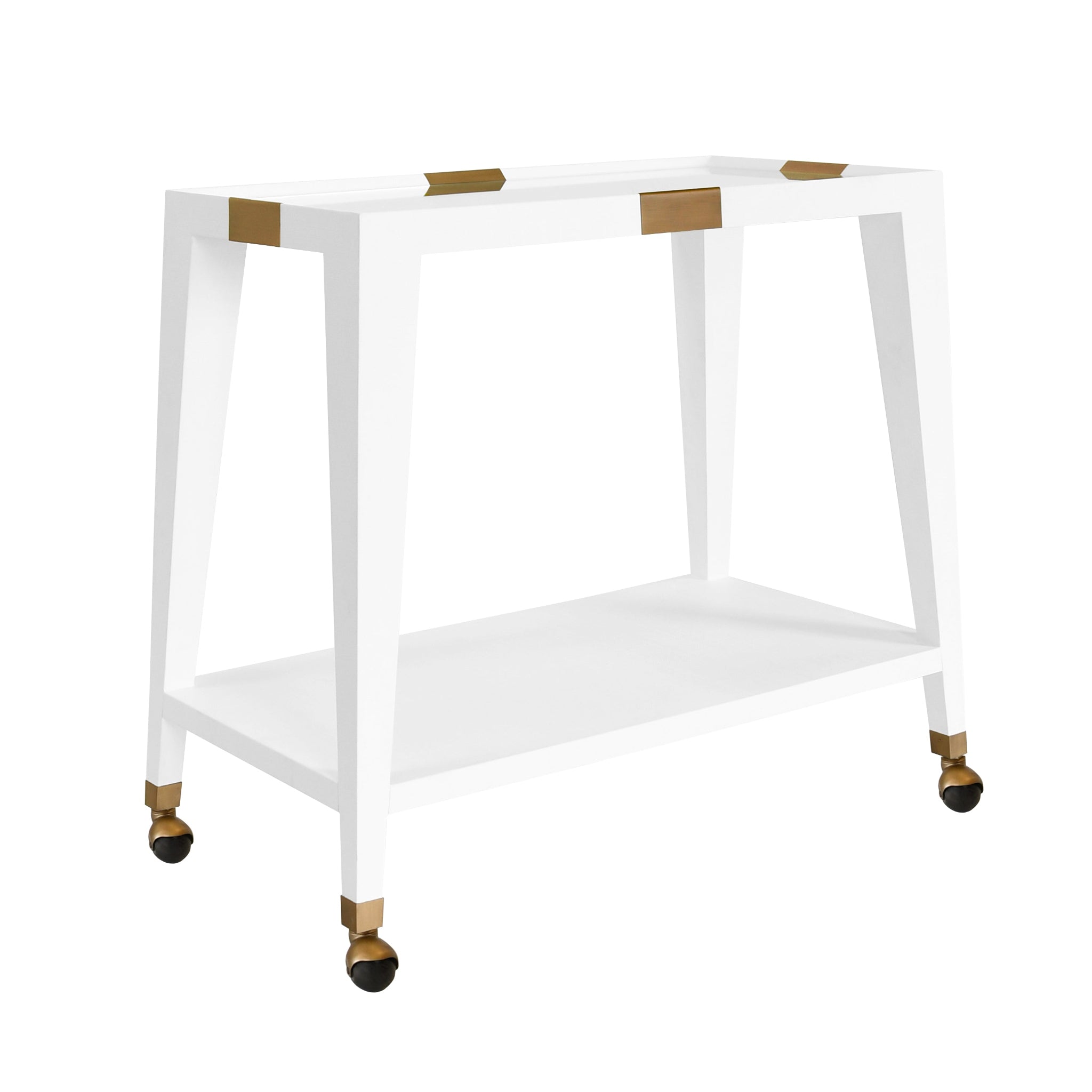 Levi Bar Cart | White Textured Linen