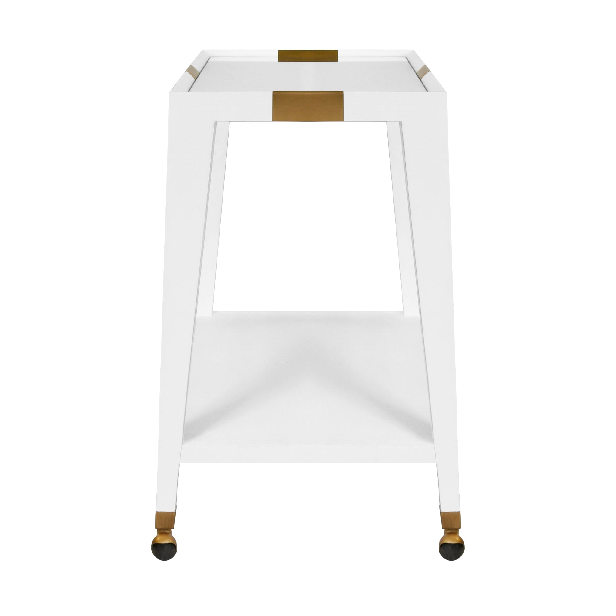 Levi Bar Cart | White Textured Linen