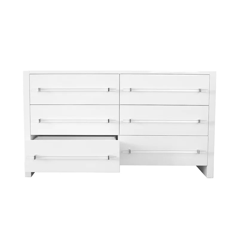 Elowen 6 Drawer Dresser | White