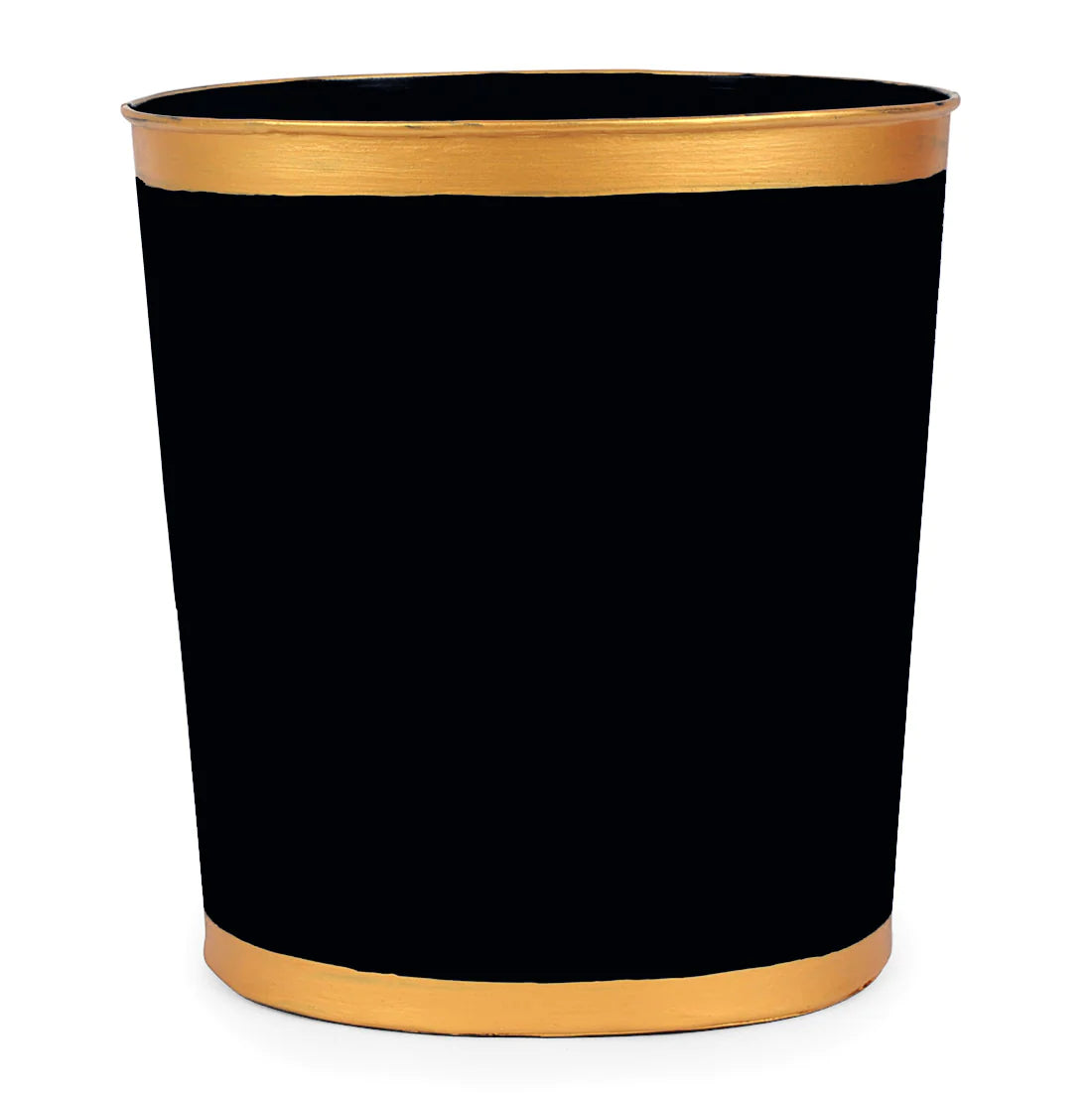 Oval Metal Pot - Black