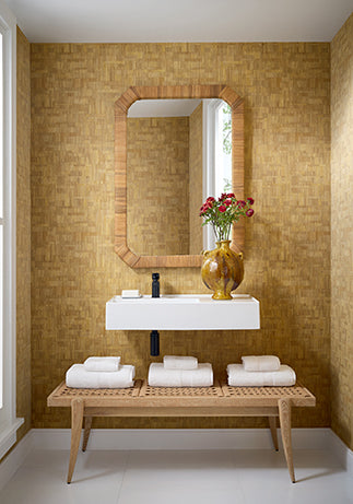 Bamboo Mosaic Thibaut Wallpaper - Double Roll