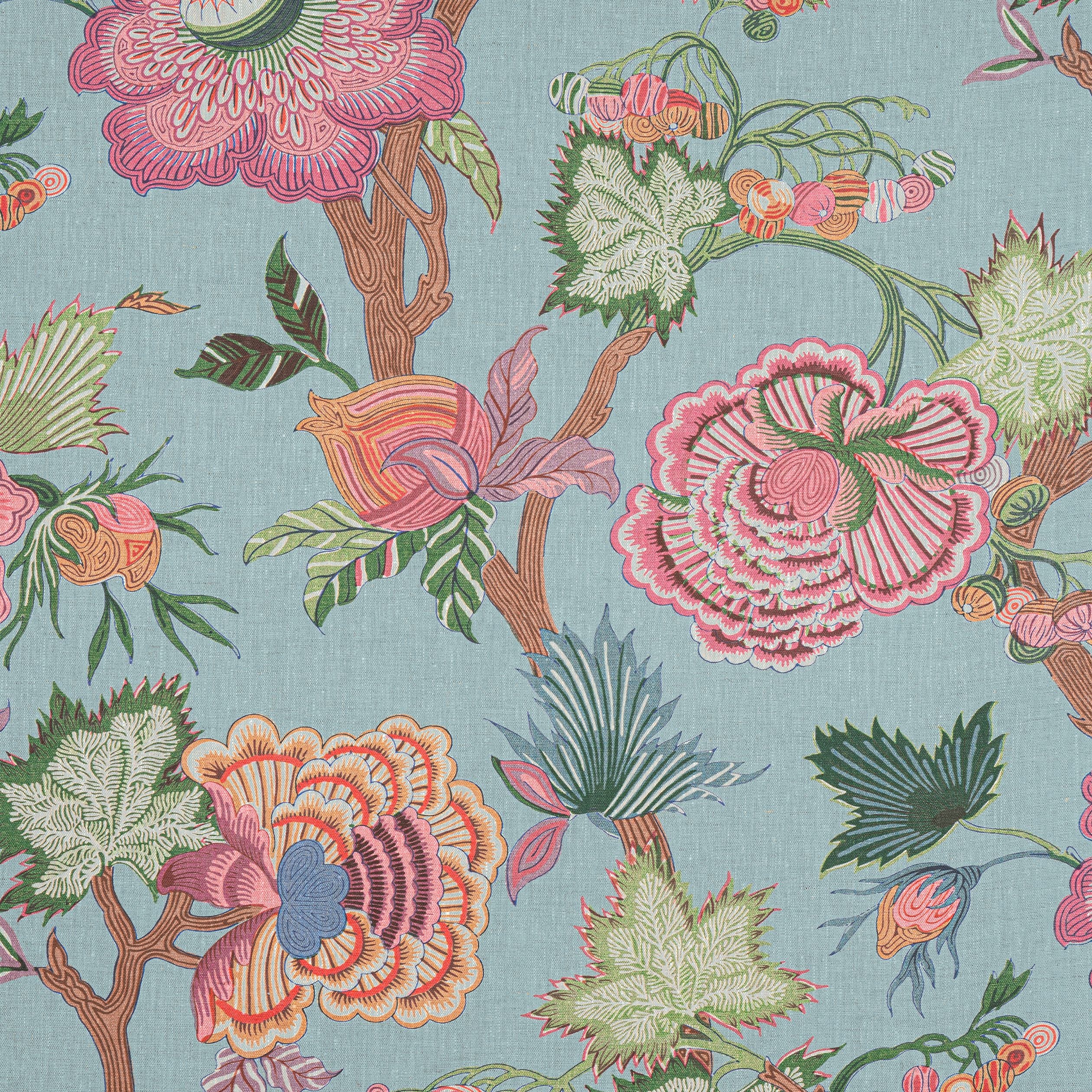 Indienne Jacobean Thibaut Wallpaper - Double Roll