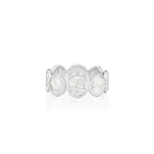 Anna Beck Silver Hammered Multi Disc Ring