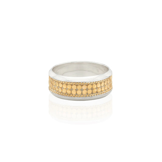 Anna Beck Classic Wide Stacking Ring - Gold/Silver