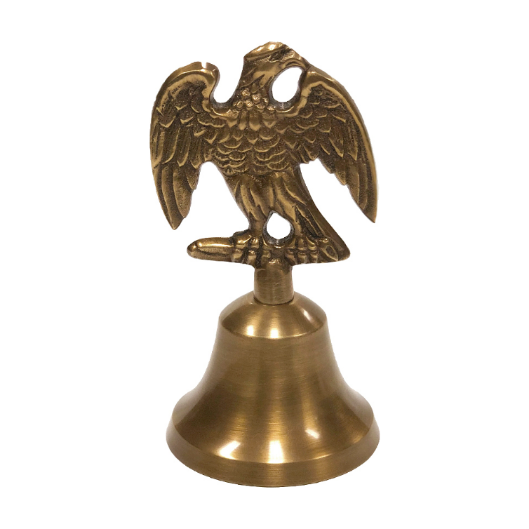 Antiqued Brass Eagle Hand Bell