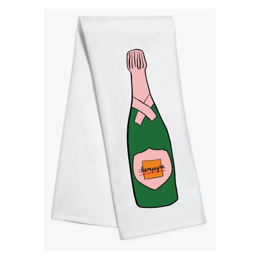 Tea Towel - Champagne Bottle