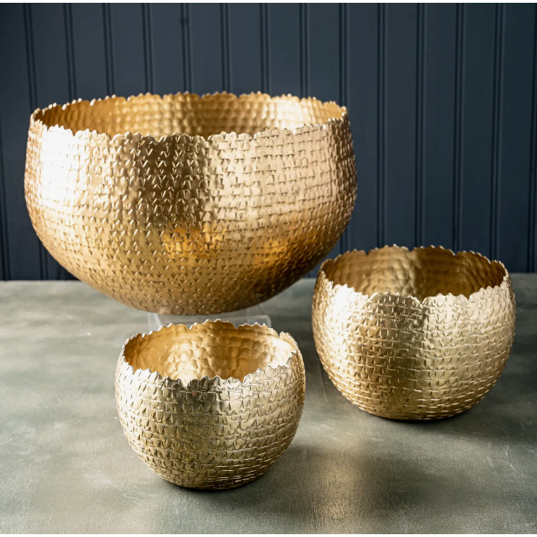 Gilded Hammered Bowl (3 Size Options)