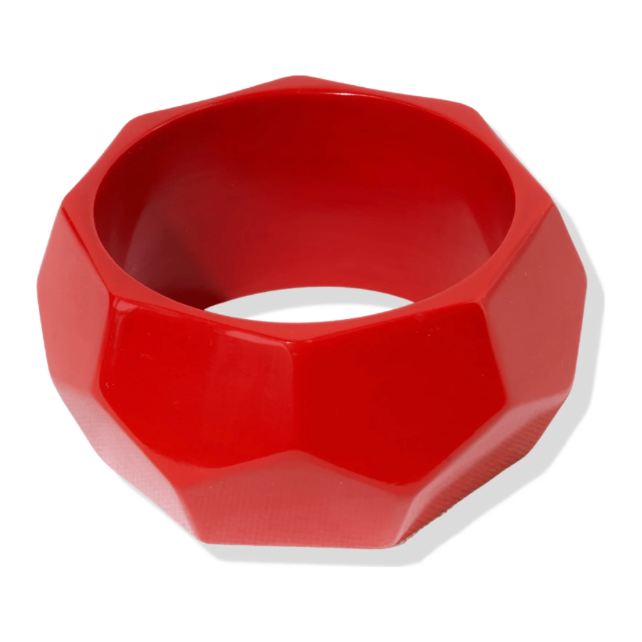 Red Resin Hex Bracelet