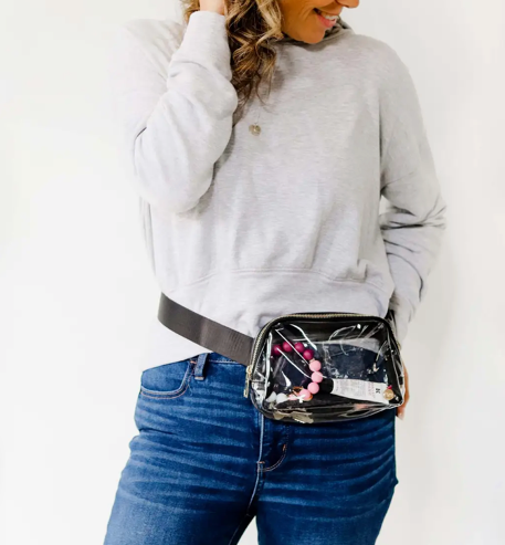 Black Clear Belt Bag