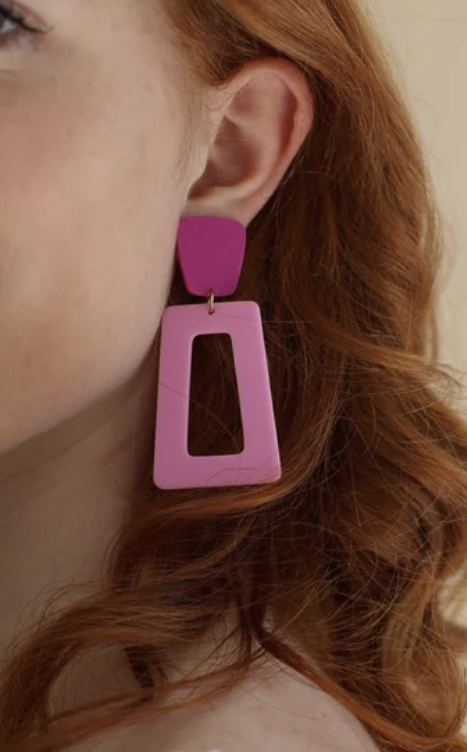 Kennedy Two Tone Pink Earrings