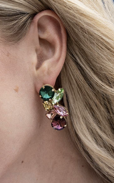 Ivy Multi Mixed Stone Post Earrings