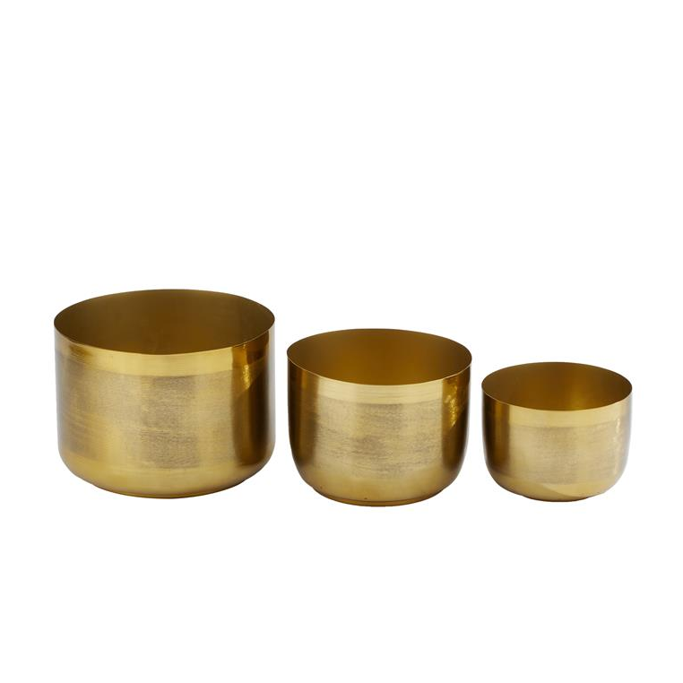 Gold Metal Indoor/Outdoor Planter (3 Size Options)