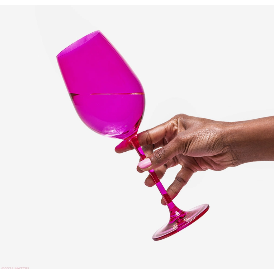 Barbie Pink Wine Glass (2 Color Options)