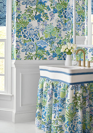 Peony Garden Thibaut Wallpaper - Double Roll