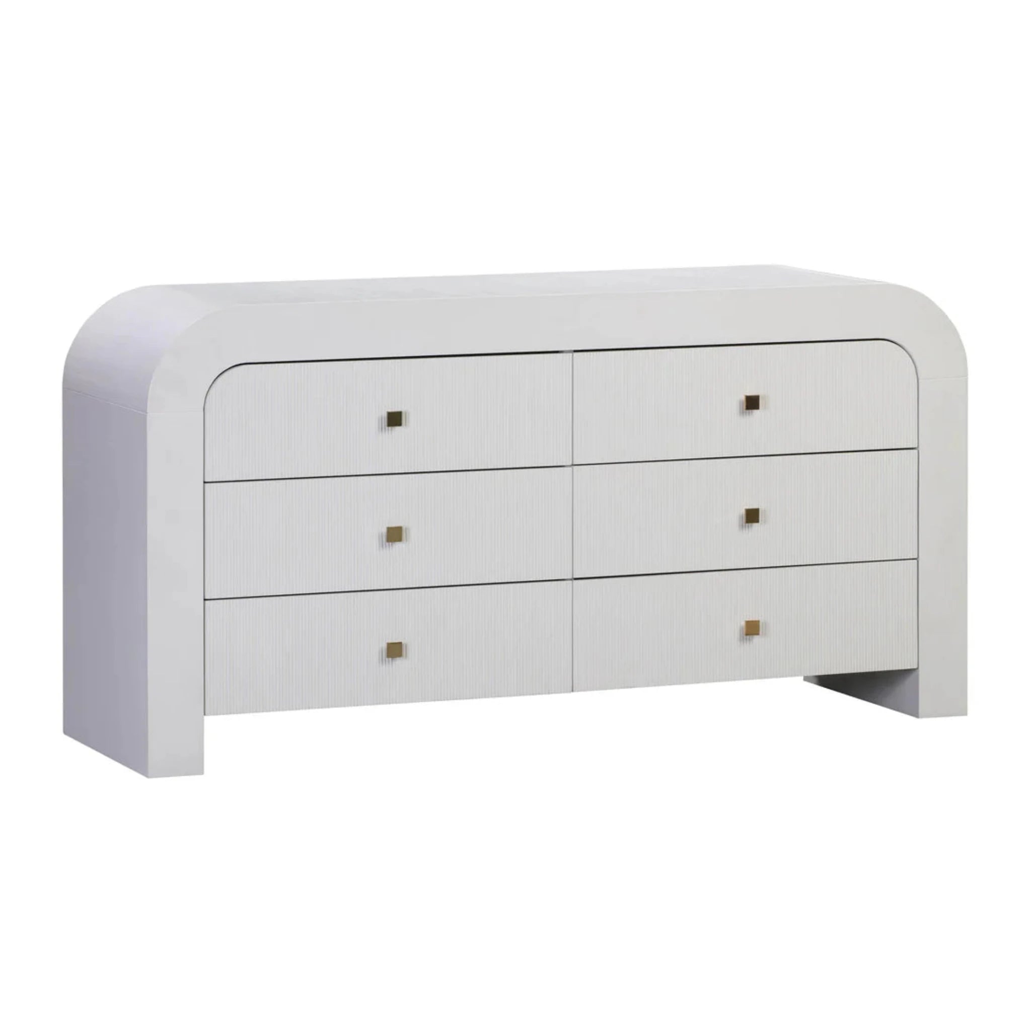 Hump 6 Drawer Dresser | White