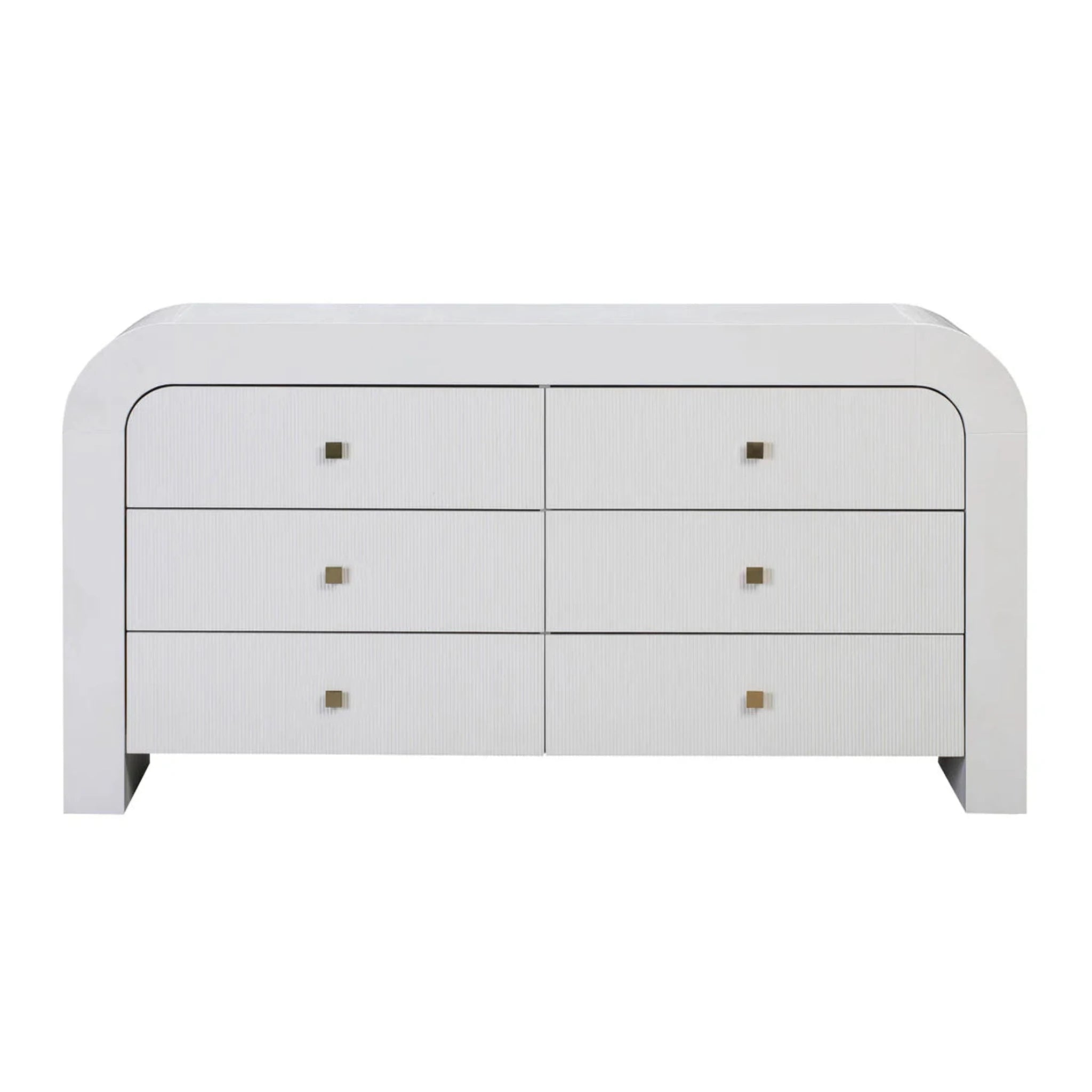 Hump 6 Drawer Dresser | White