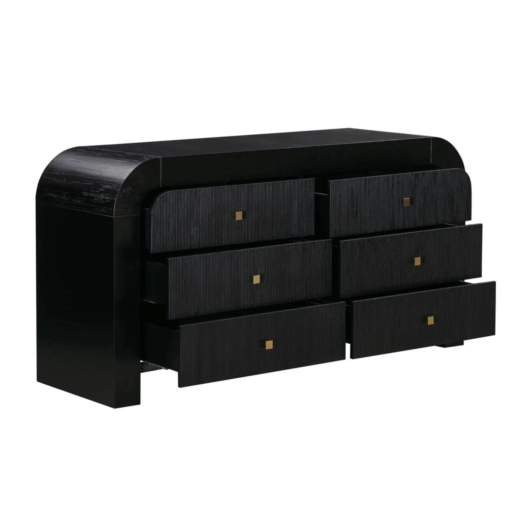 Hump 6 Drawer Dresser | Black