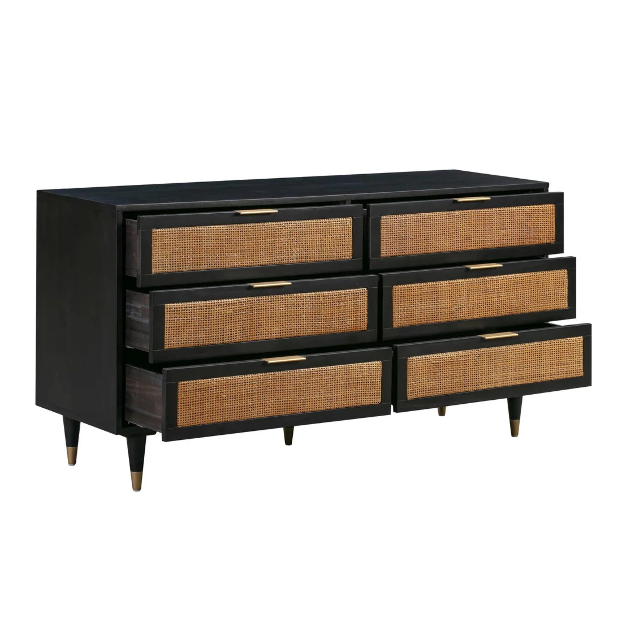 Sierra Cane 6 Drawer Dresser