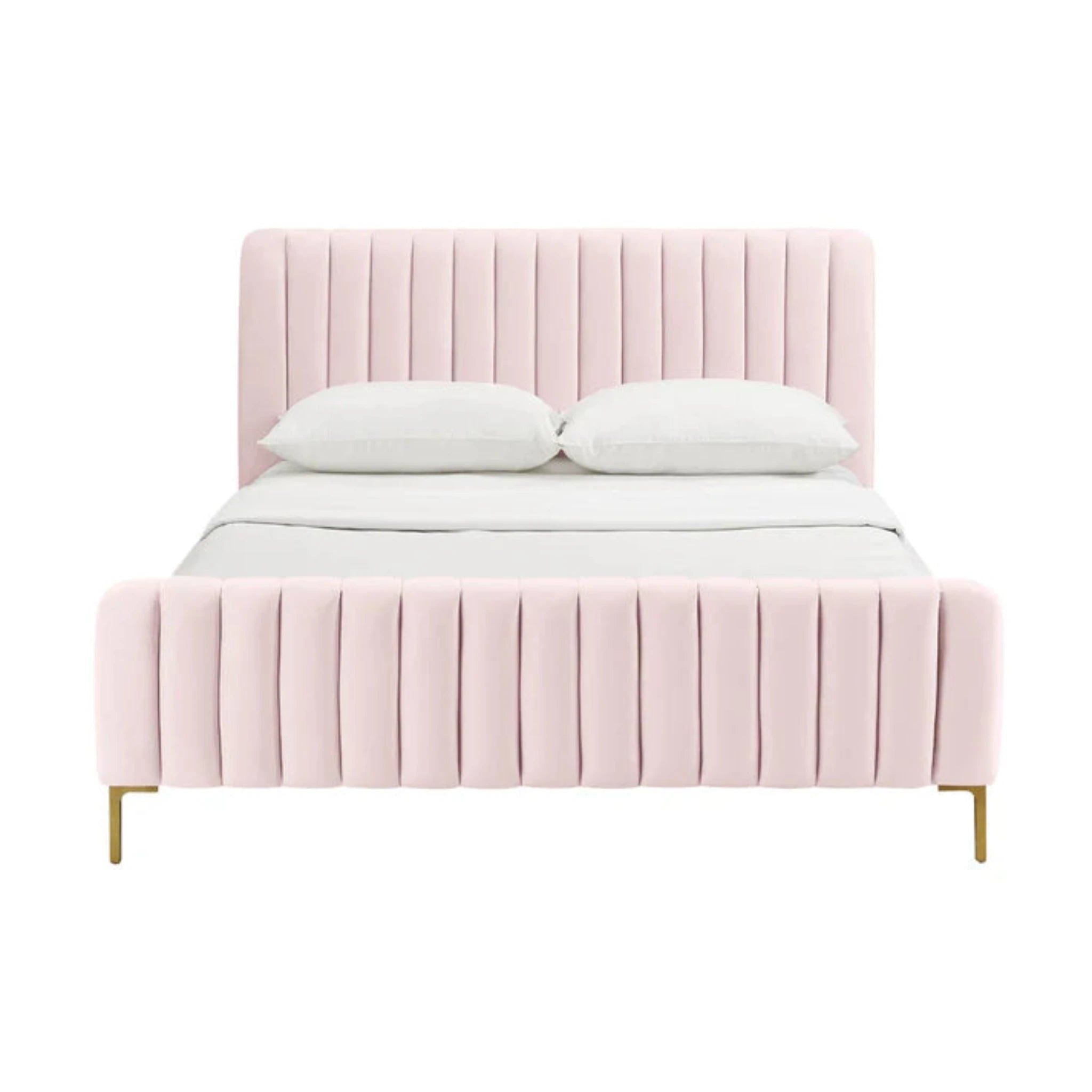 Angela Velvet Bed | Blush