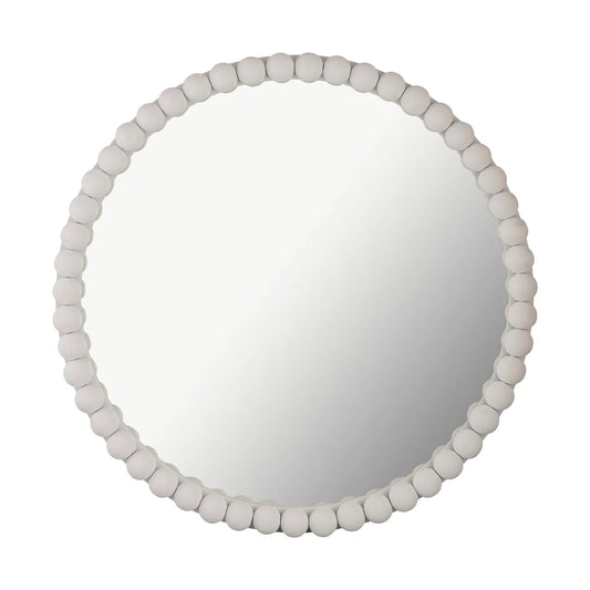 Baria Wooden Mirror | White