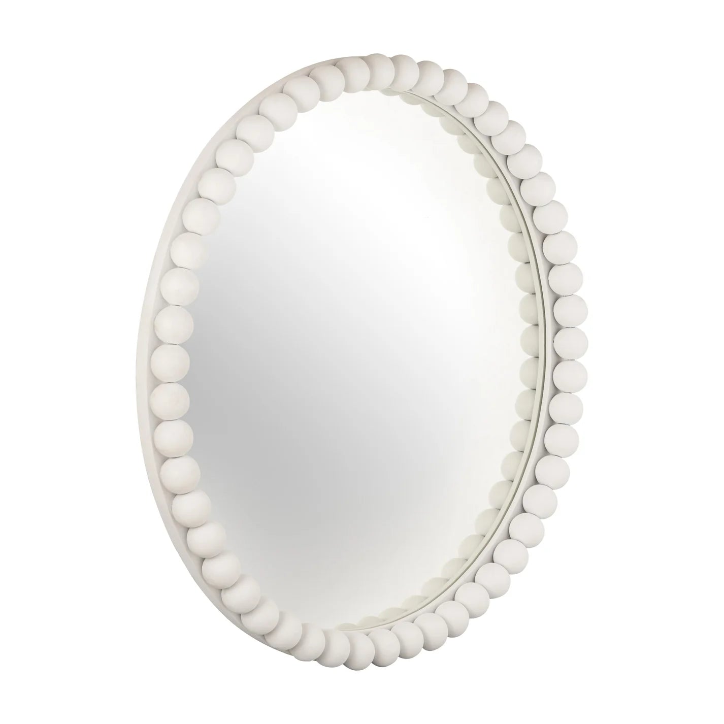 Baria Wooden Mirror | White