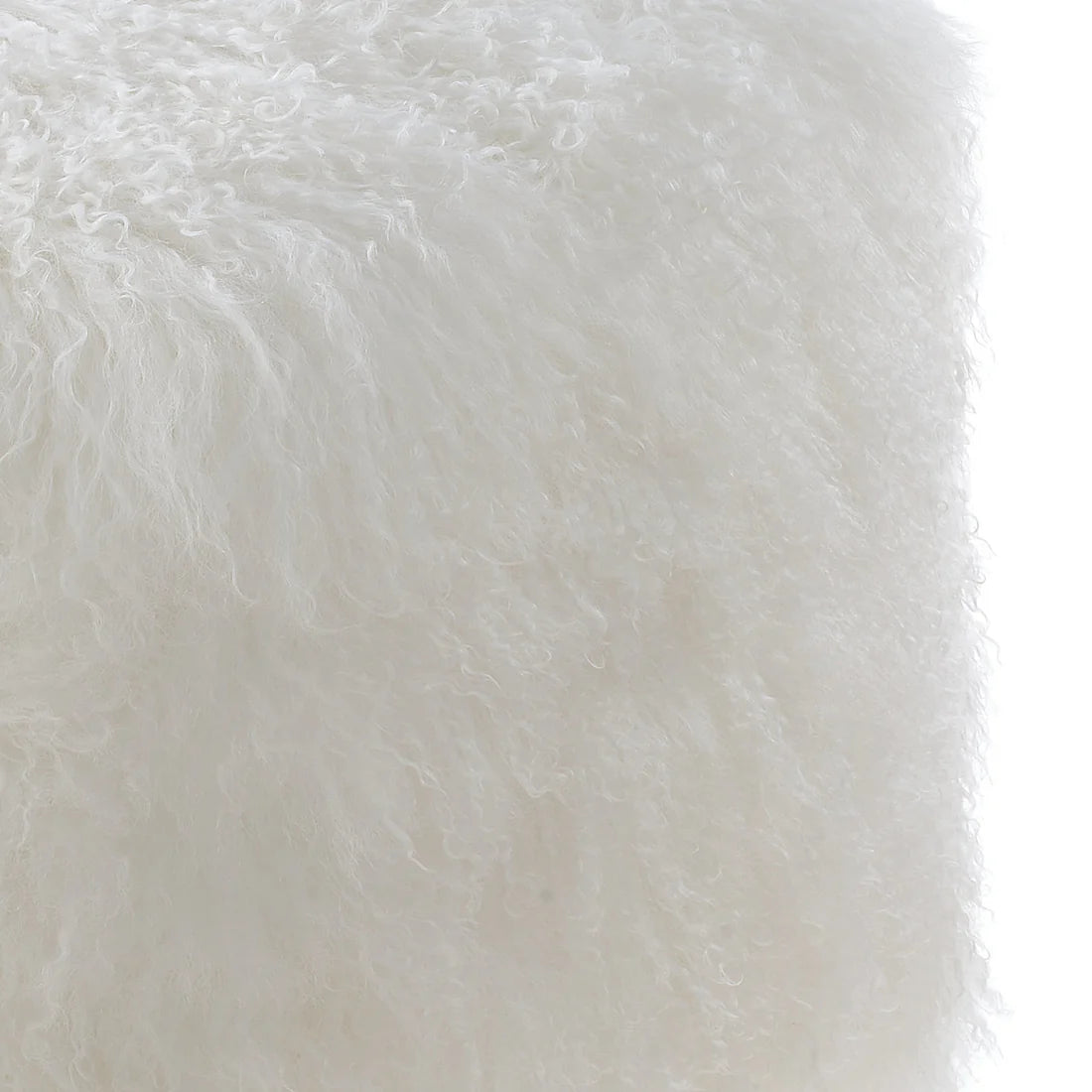 Tibetan Sheep Pouf | White